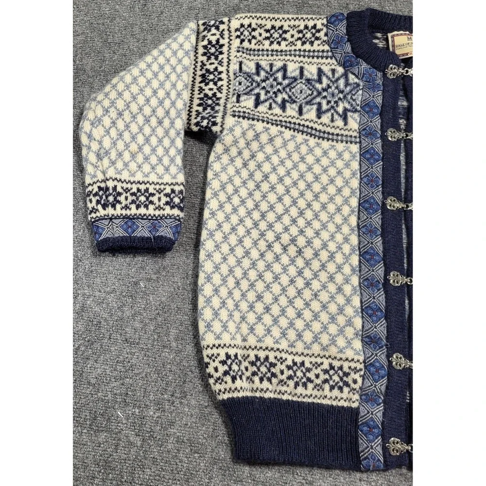 Vintage 90s Dale Of Norway Cardigan Knitted Wool Sweater Men's Size X-Large - Picture 3 of 13